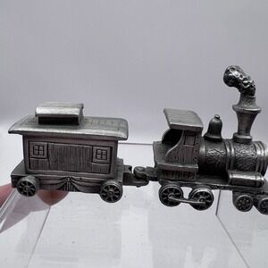 Fort USA Pewter Engine & Caboose Train Miniature 67273 Lasting Expression